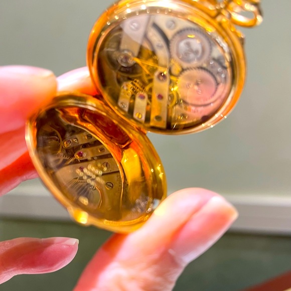 Tiffany & Co. Antique 18 K Yellow Gold Pocket Watch 45 gm Total Weight - Picture 10 of 14